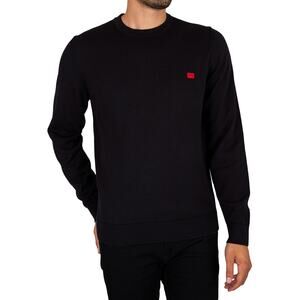 HUGO Men's Black San Cassius Knit sweater Size Lg